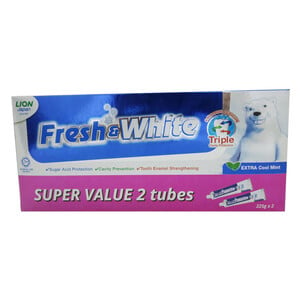 Fresh & White Extra Tooth Paste 2 x 225g + Prem