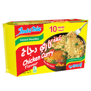 Buy Indomie Chicken Curry Noodles 10 x 75 g Online at Best Price | Instant Noodle | Lulu KSA in UAE