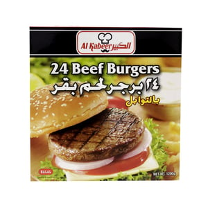 Al Kabeer  Beef Burgers Spicy 24 Pcs 1200g