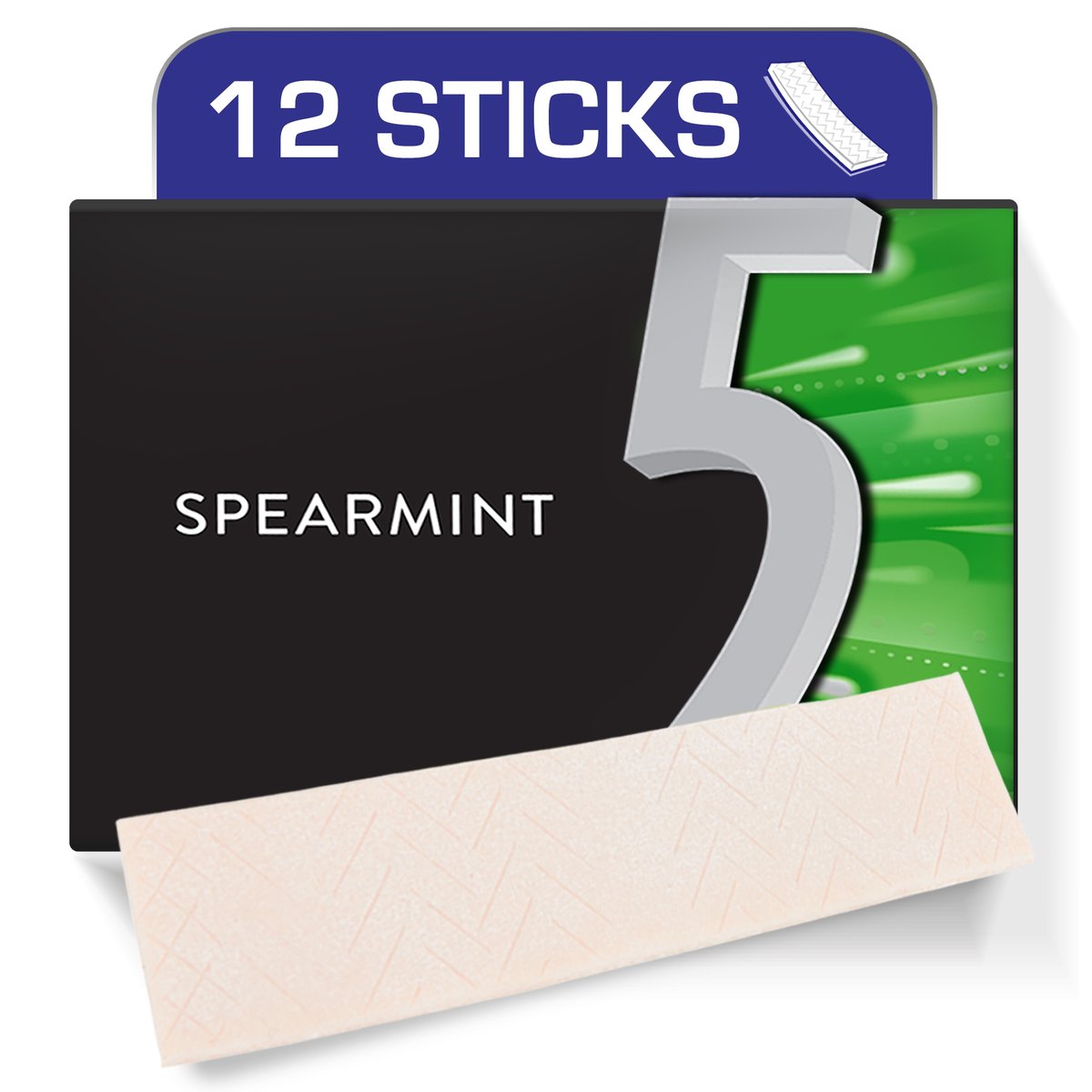 Wrigley's 5 Electro Spearmint Gum 12 pcs