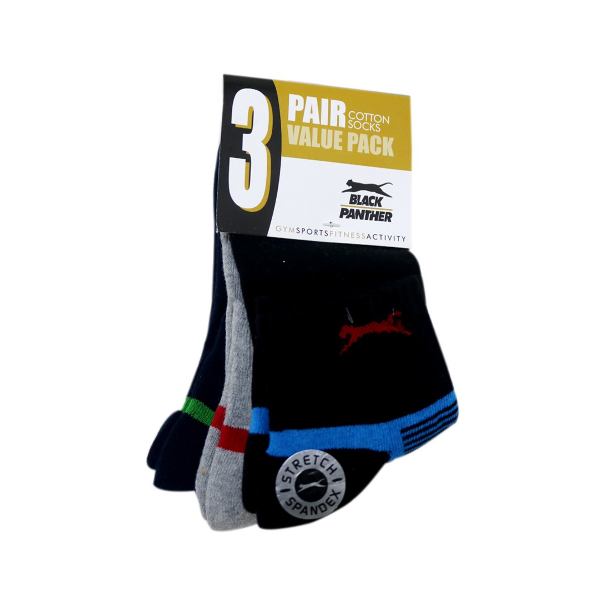 Black Panther Men Ankle Socks 3pcs Pack