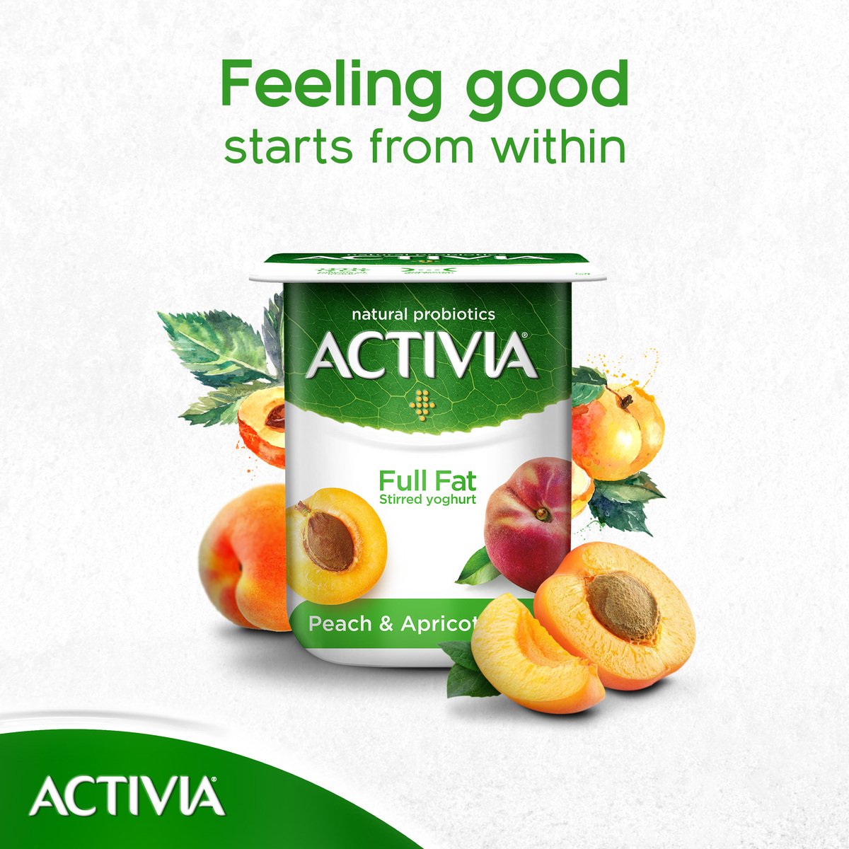 Activia Stirred Yoghurt Full Fat Peach & Apricot 120 g