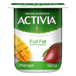 Activia Stirred Yoghurt Full Fat Mango 120 g