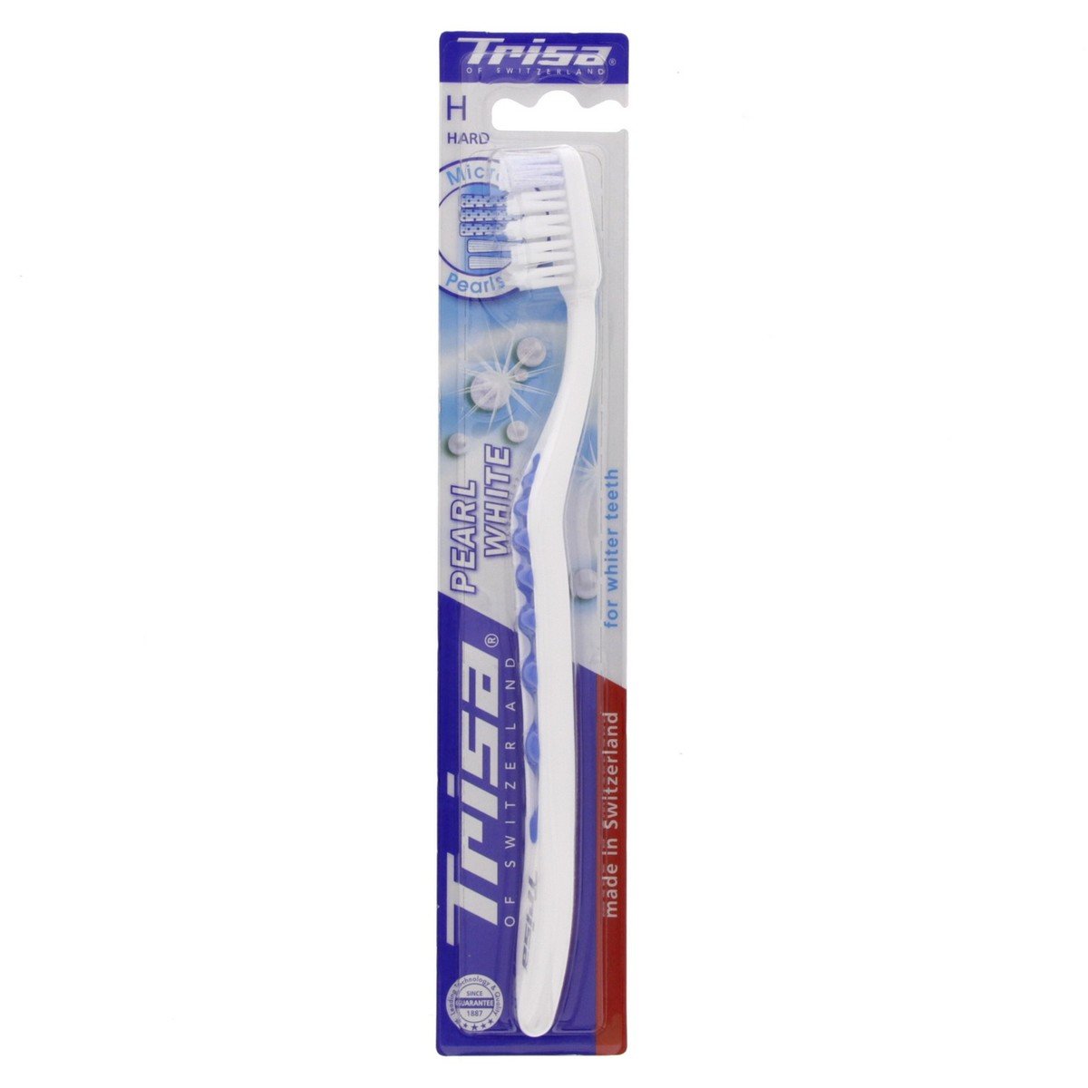 Trisa Tooth Brush Pearl White Hard Assorted Colours 1 pc