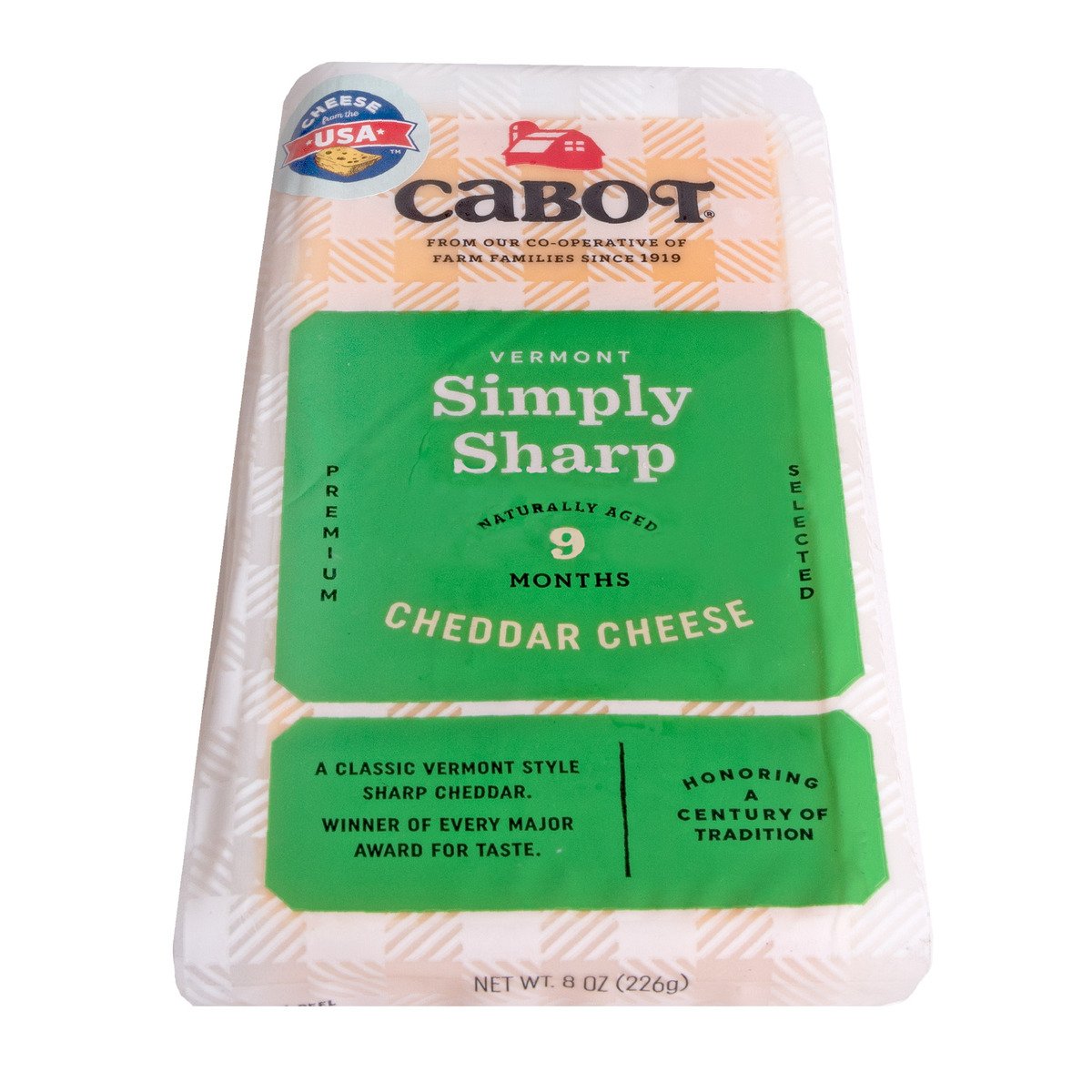 Cabot Vermont Sharp Cheddar Cheese 226 g