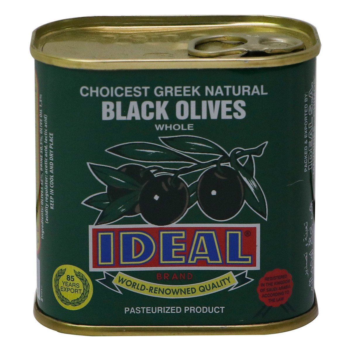 Ideal Whole Black Olives 125g