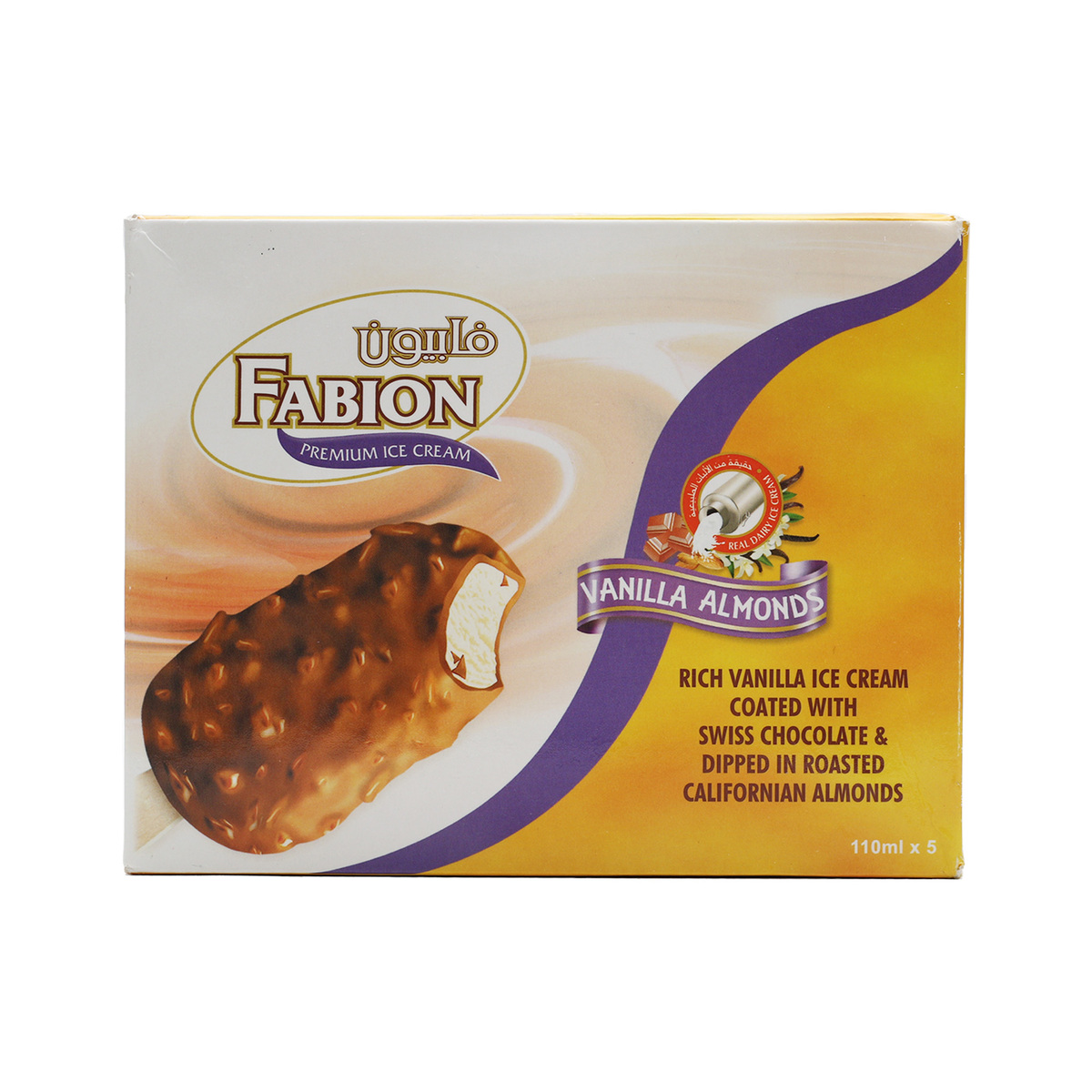 Fabion  Vanilla Almond Ice Cream 5 x 110ml