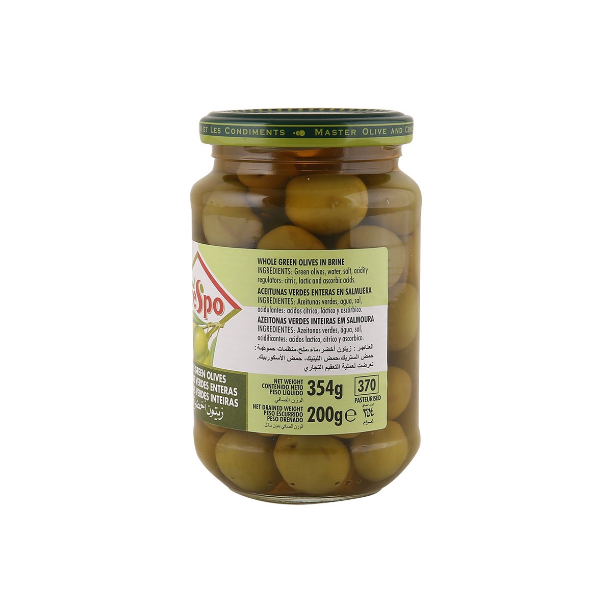 Crespo Whole Green Olives 200 g