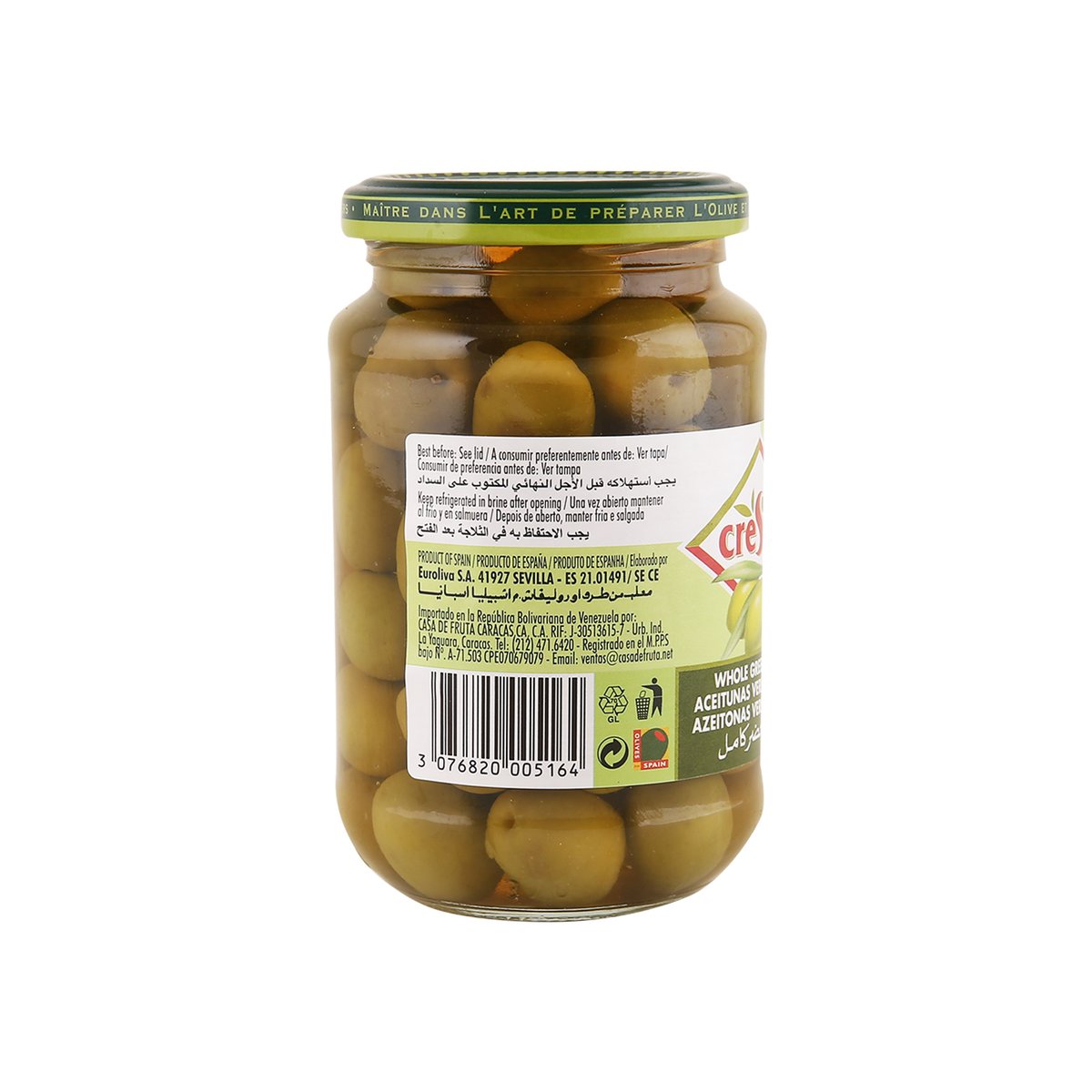 Crespo Whole Green Olives 200 g