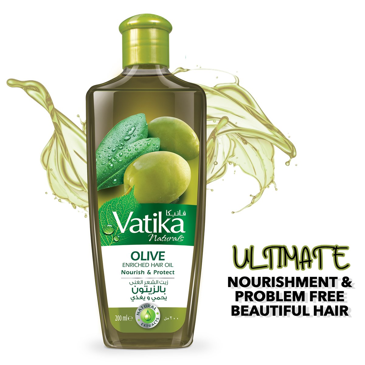 Vatika Naturals Olive Enriched Hair Oil Nourish & Protect 200 ml