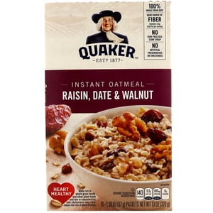 Quaker Raisin, Date & Walnut Instant Oatmeal 370g