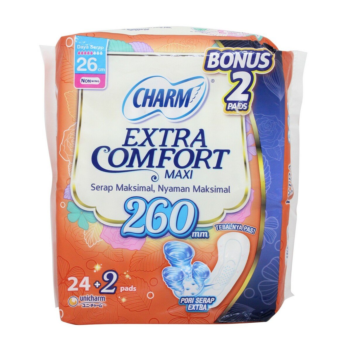 Charm Extra Comfort Maxi Non Wing 24pcs