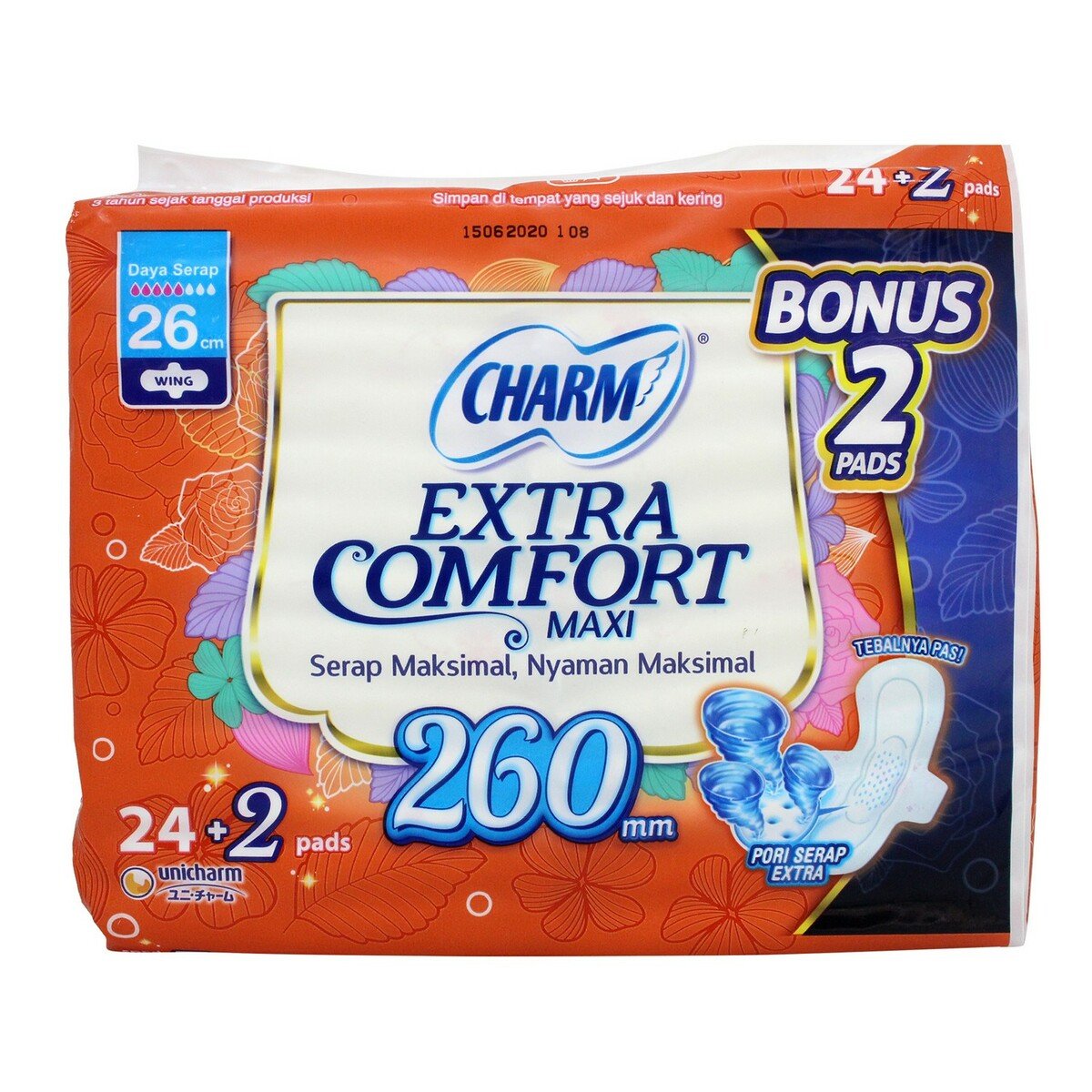 Charm Extra Comfort Maxi Wing 24pcs