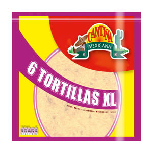 اشتري قم بشراء كانتينا مكسيكانا 6 حبات من خبز التورتيلا كبير الحجم 360 جم Online at Best Price من الموقع - من لولو هايبر ماركت Mexican Foods في الامارات
