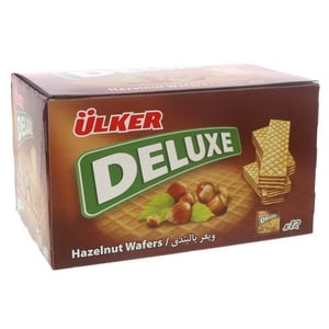 Buy Ulker Deluxe Hazelnut Wafers 40g x 12 pcs Online at Best Price | Wafer Biscuits | Lulu KSA in Saudi Arabia