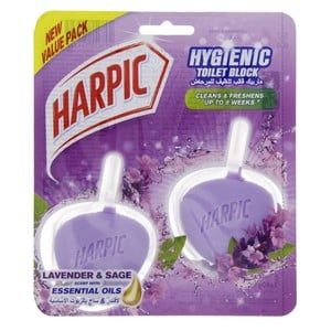 Harpic Lavender Hygiene Cageless Block 2pcs