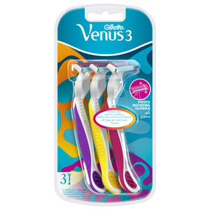 Buy Gillette Simply Venus 3 Blade Plus Disposable Razor 3 pcs Online at Best Price | Ladies Shavers | Lulu Egypt in Kuwait