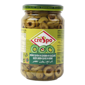 Crespo Sliced Green Olives 354g