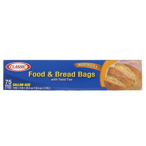 Classic Snap & Seal Food Storage & Freezer Bags Size 25.4 x 35.5cm 75pcs