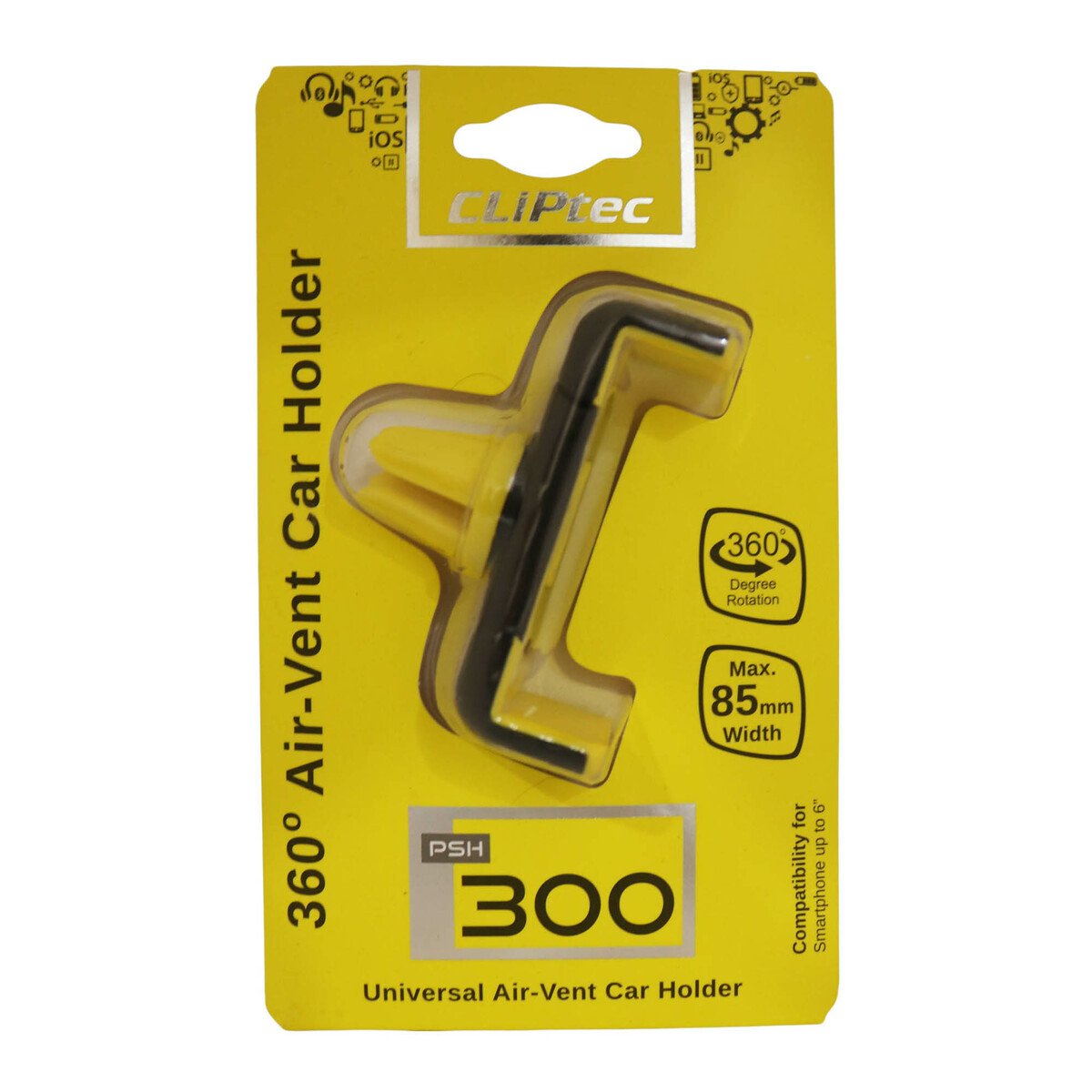 Cliptec Car Holder PSH300HDL Yellow