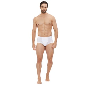 BYC Men's Brief  White 111MB-1201 Large