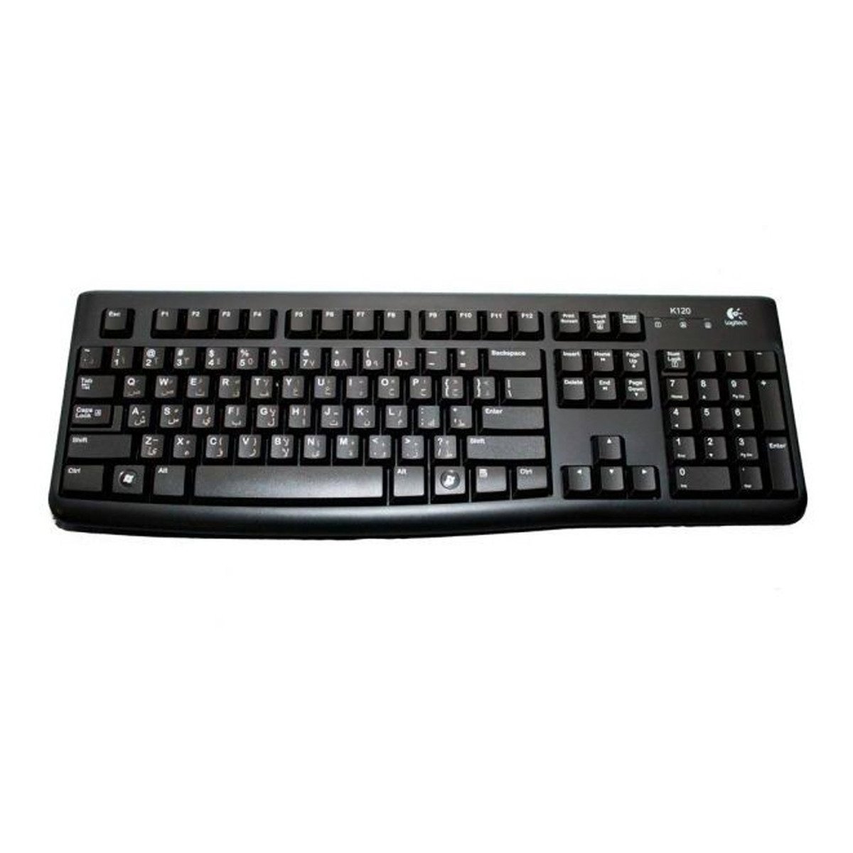 لوجيتك لوحة مفاتيح سلكية وماوس MK120 عربي وإنجليزي