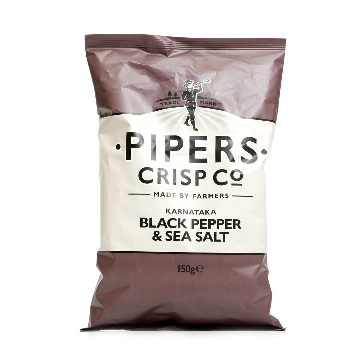 Pipers Black Pepper & Sea Salt Flavour Potato Chips 150 g