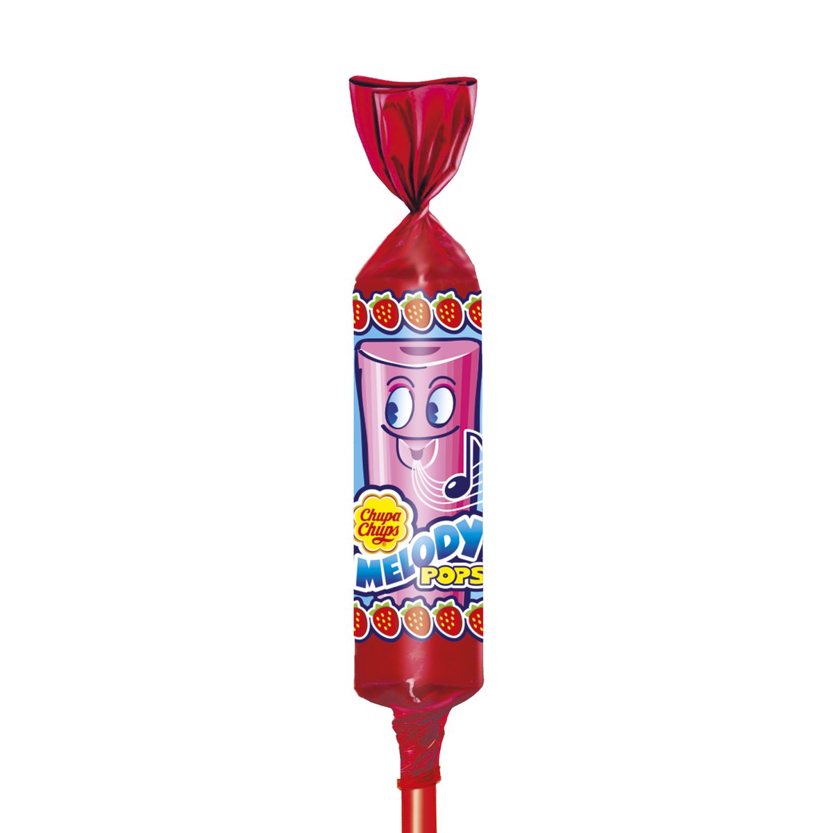 Chupa Chups Melody Pop Lollipop Candy Strawberry Flavor 15 g
