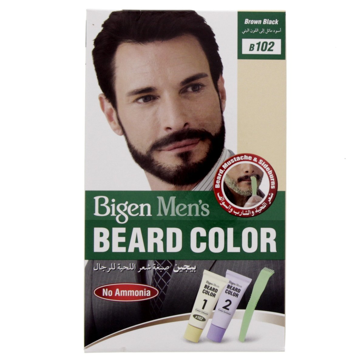 اشتري قم بشراء بيجين صبغة اللحية للرجال لون بني / أسود B102 Online at Best Price من الموقع - من لولو هايبر ماركت M/Beard&Mostch Clrnt في الامارات