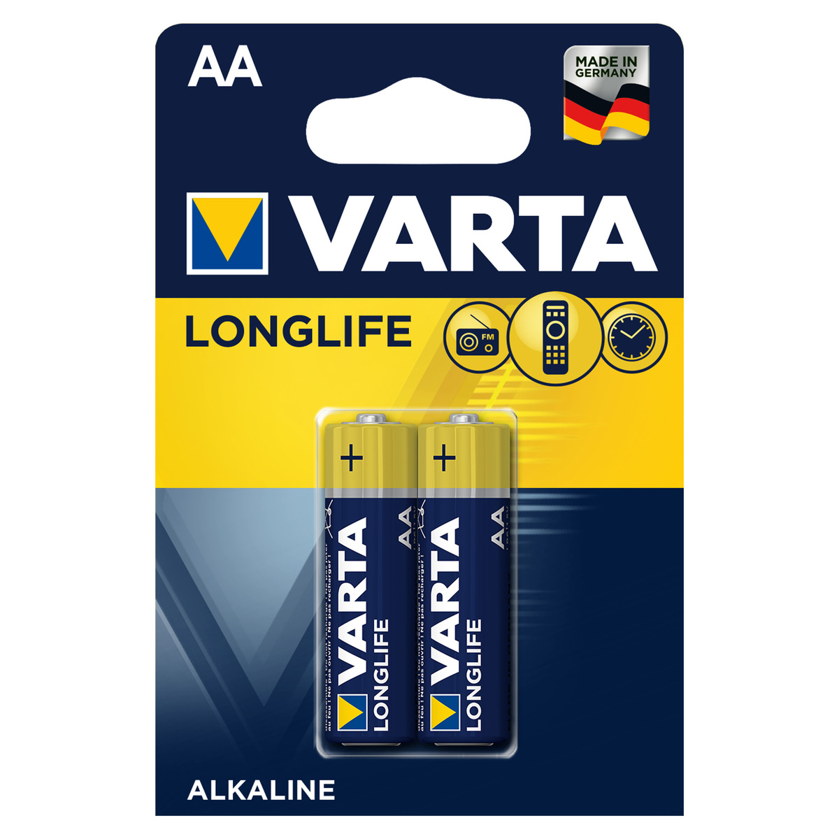 Varta Long Life AA Alkaline Battery  2pcs