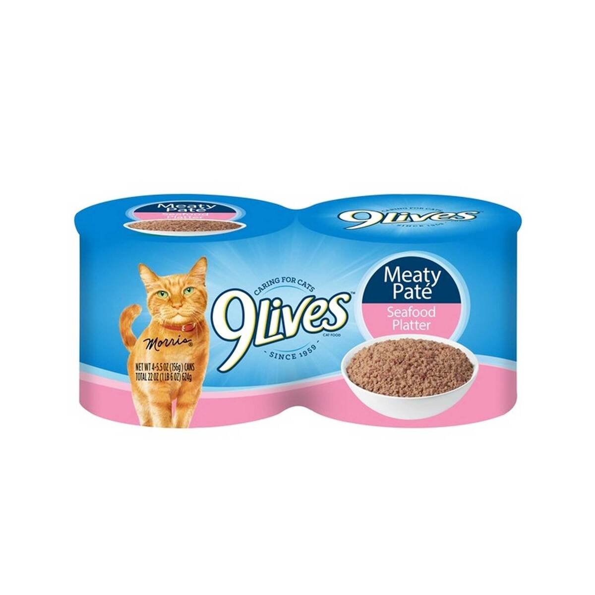 9 Lives Meaty Pate Seafood Platter 624g
