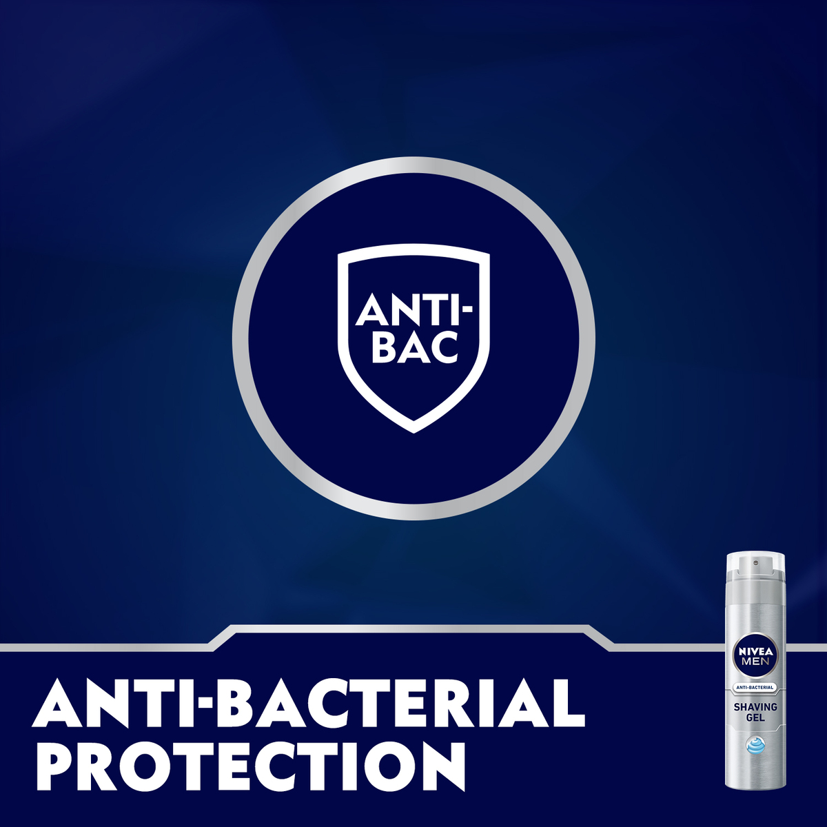 Nivea Men Anti-Bacterial Shaving Gel Silver Protect 200 ml