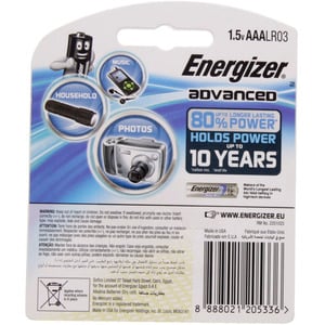 Energizer Advanced +Power Boost AAA Battery X92RP2