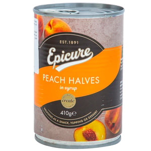 Epicure Peach Halves In Syrup 410g