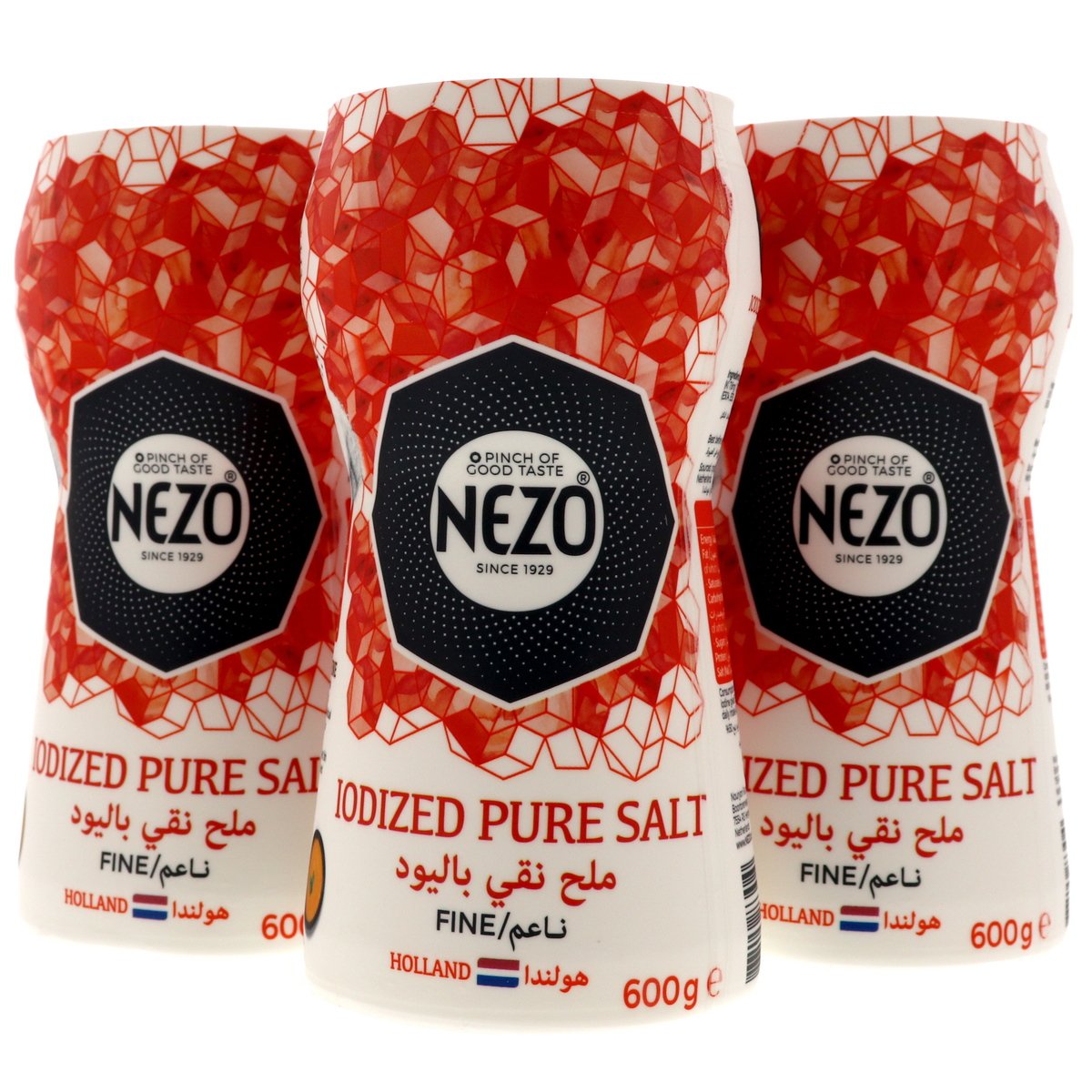 Nezo Fine Iodized Pure Salt 3 x 600 g