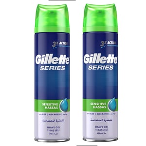 Gillette Series Sensitive Shaving Gel 2 x 200ml