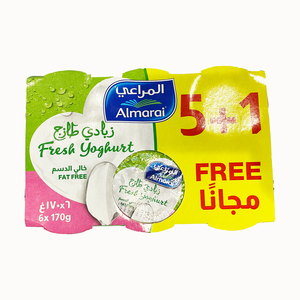 Almarai Fat Free Fresh Yoghurt 170g 5+1