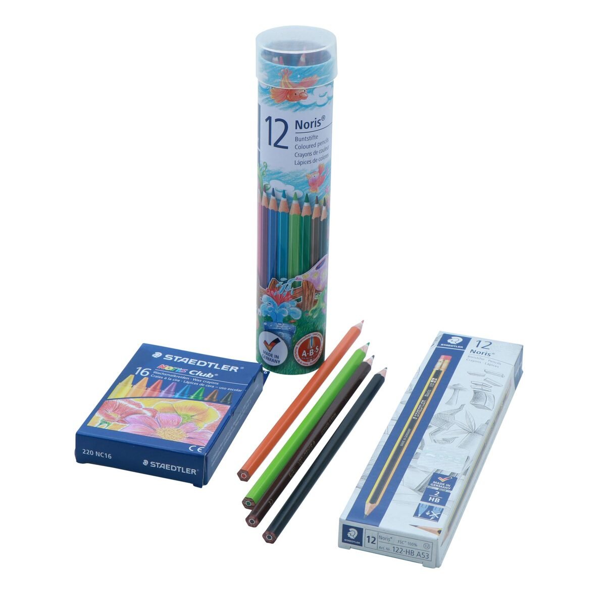 Staedtler Noris Color Pencils 12's + Staedtler Noris 2HB Pencils 12's + Staedtler Noris Club Wax Crayons 16's