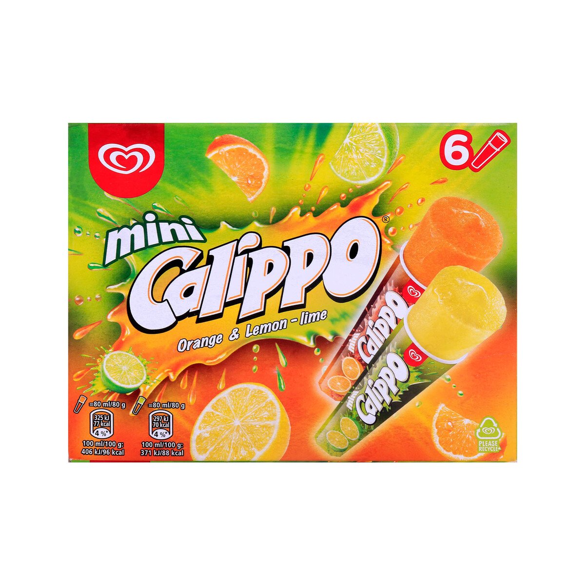 Walls Mini Calippo Orange & Lemon - Lime 480 ml