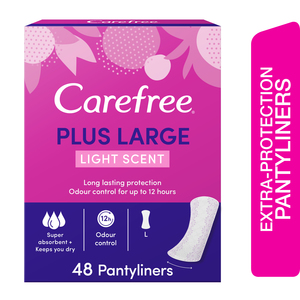 اشتري قم بشراء كير فري فوط صحية بلس لارج معطرة برائحة خفيفة 48 قطعة Online at Best Price من الموقع - من لولو هايبر ماركت Sanpro Panty Liners في الامارات