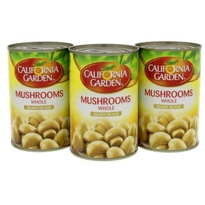 California Garden Canned Whole Mushrooms, Multipack 3 x 425g