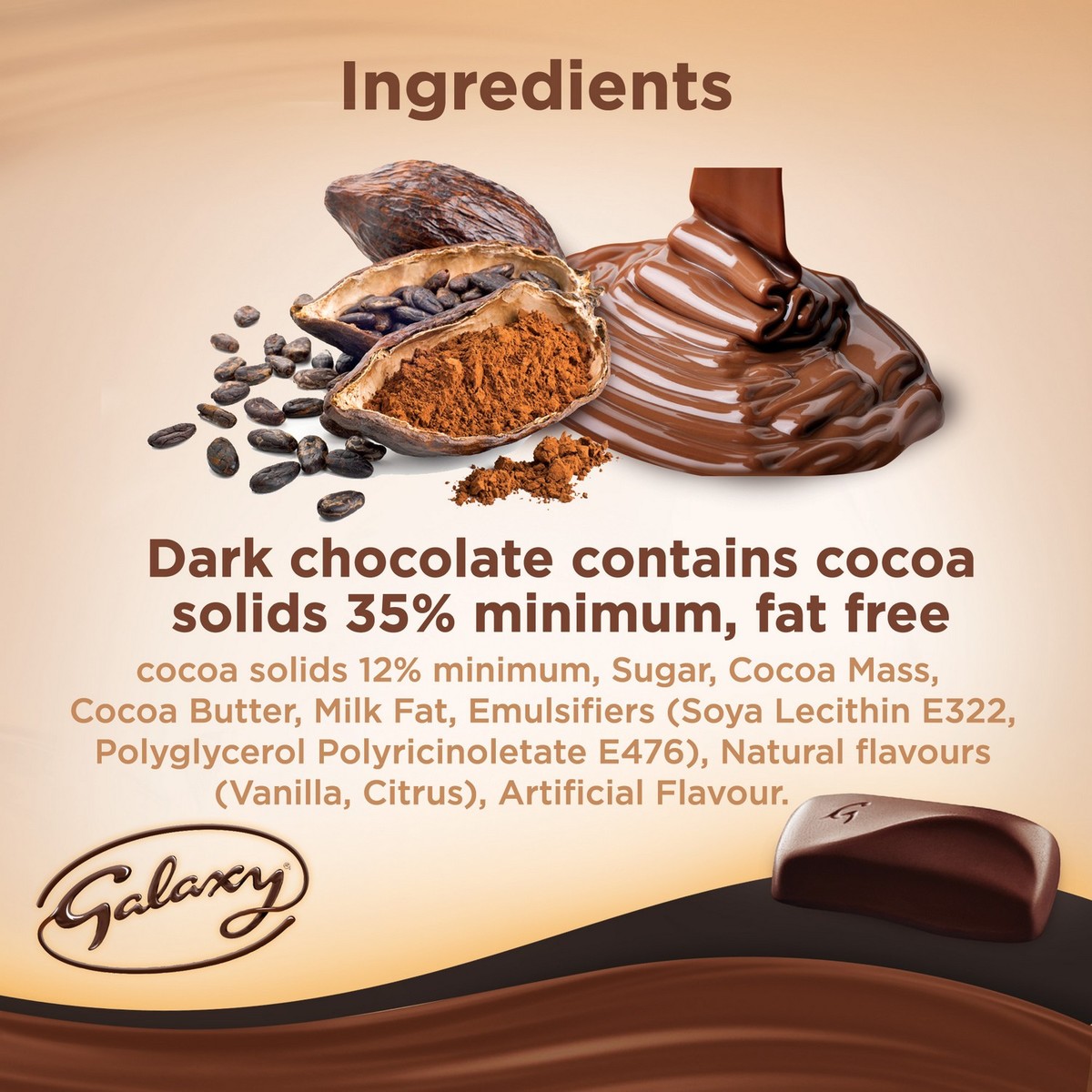 Galaxy Smooth Dark Chocolate Bar 40 g