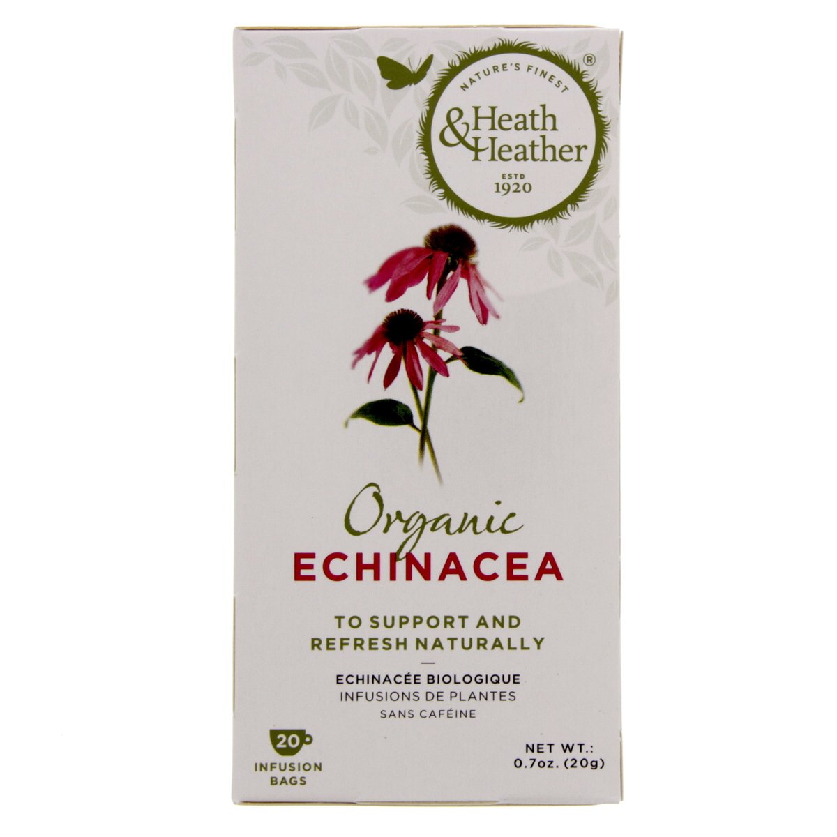 Heath & Heather Tea Bag Organic Echinacea 20 Tea Bags