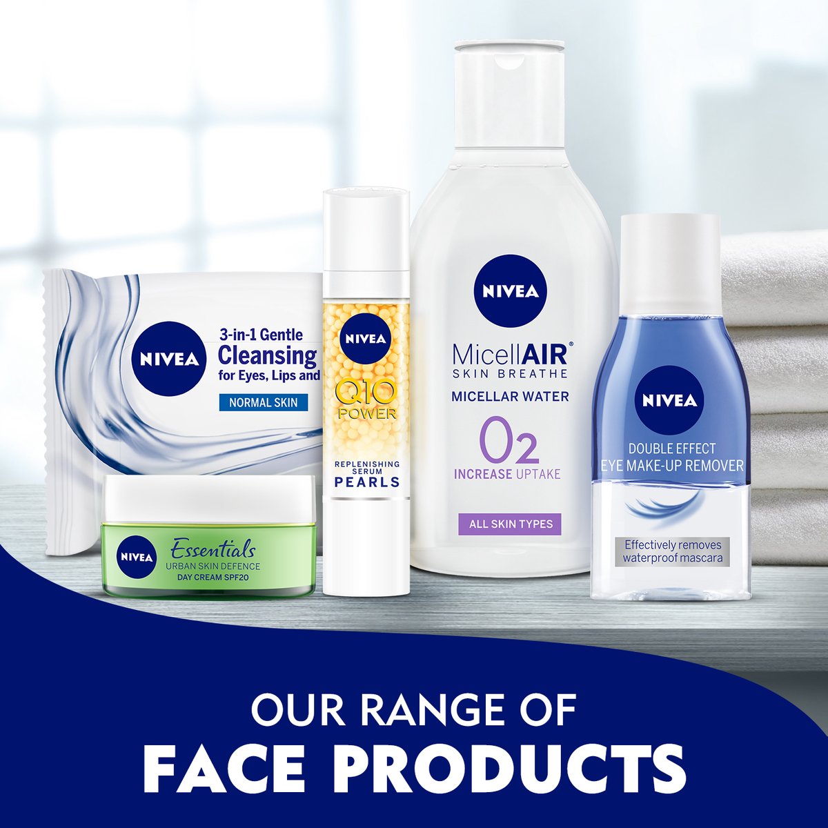 Nivea Face Wipes Pure Cleansing All Skin Types 25 pcs