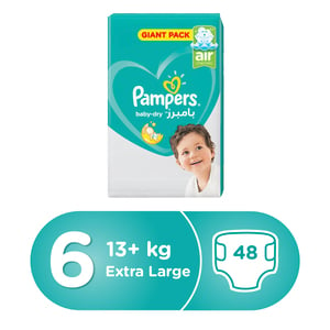 Pampers Active Baby Dry Diapers Size 6 Extra Large 13+ kg 48 pcs