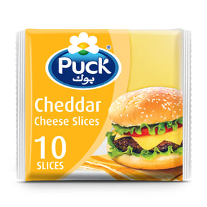 Buy Puck Cheddar Cheese 10 Slices 200 g Online at Best Price | Sliced Cheese | Lulu KSA in Saudi Arabia