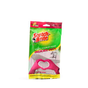 3M Scotch Brite Delicate Duty Household Hand Gloves Small 1 Pair