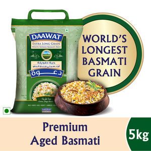 Daawat Extra Long Grain White Indian Basmati Rice 5kg