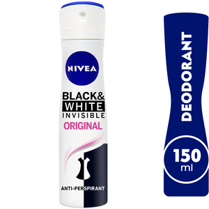 نيفيا مزيل رائحة العرق غير مرئي للملابس البيضاء والسوداء 150مل