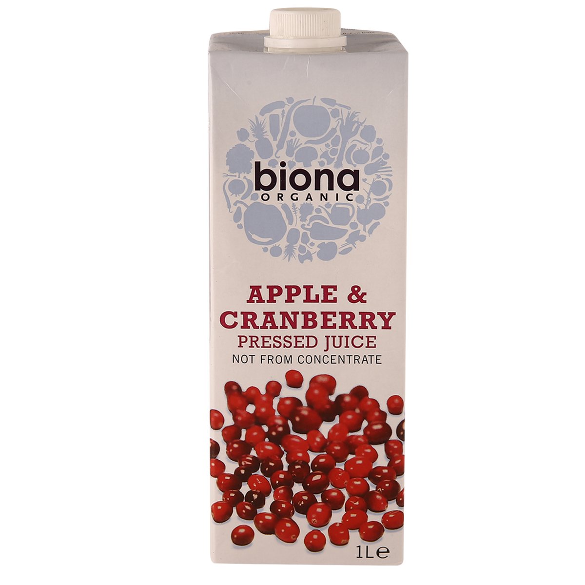 Biona Organic Apple & Cranberry Pressed Juice 1Litre